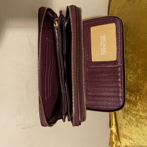 Michael Kors Plum Zip-Around Wallet